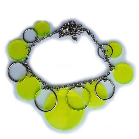 80er Jahre Armband  Metall und Plexi